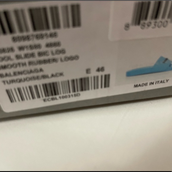 BALENCIAGA MEN POOL SLIDE TURQUOISE 46EU/13US - Picture 14 of 16